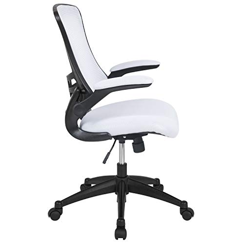 Image of Flash Furniture Kelista Office Chair, Ergonomic, Mid-Back, Black Mesh with Swivel