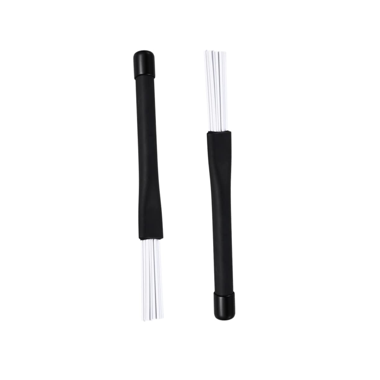 Totority 1 Pair Retractable Nylon Drum Brushes for Jazz and Drum Kit White Drum Accessories Flexible Nylon Material