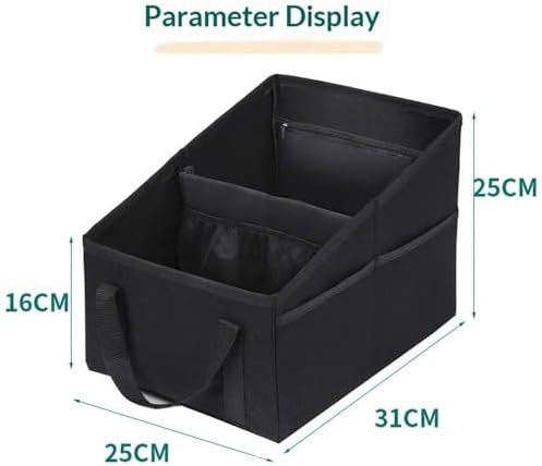 Car Seat Organizer - Passenger Seat Organizer, Collapsible Small Car Seat Storage Organizer for Console Front/Back, Automotive Backseat Organizer with Belt 4 Cup Holders for Kids Accessories image 5