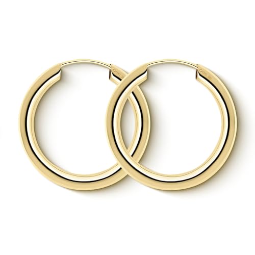 EDELIND Ohrringe Damen Creolen Gold 20mm 585 Gelbgold Breite 2,5mm Kleine Hoop Ohrringe 14 K Echt Gold Goldene Ohrringe mit Schmuck Geschenk Box EDELIND Ohrringe Damen Creolen Gold 20mm 585 Gelbgold Breite 2,5mm Kleine Hoop Ohrringe 14 K Echt Gold Goldene Ohrringe mit Schmuck Geschenk Box