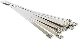 Stainless Steel Cable Ties Self Locking Heavy Duty Zip Ties 300lb Test USA Made - QTY 25 (8 inch)