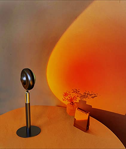 Sunset Lamp, Sunset Projection Led Light, 360 Degree Rotation Rainbow Projection Lamp, Night Light for Photography/Selfie/Home/Living Room/Bedroom Decor, USB Charging
