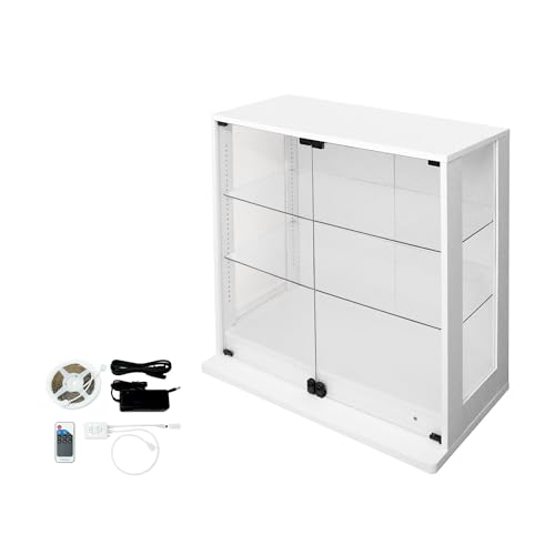 �n���Ƌ� �R���N�V�������b�N DIO �{�� ���ʃK���X ��90cm ���C�h ���[�^�C�v ���s28cm �z���C�g �R���N�V�����P�[�X �K���X�P�[�X �f�B�X�v���C�P�[�X �t�B�M���A���b�N �t�B�M���A �P�[�X �i�{�� + �z���C�gLED �Z�b�g�j (��90cm 