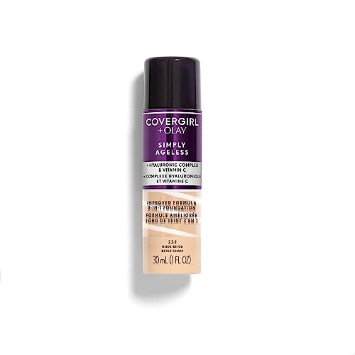 COVERGIRL+OLAY Simply Ageless 3-in-1 Liquid Foundation, Nude Beige
