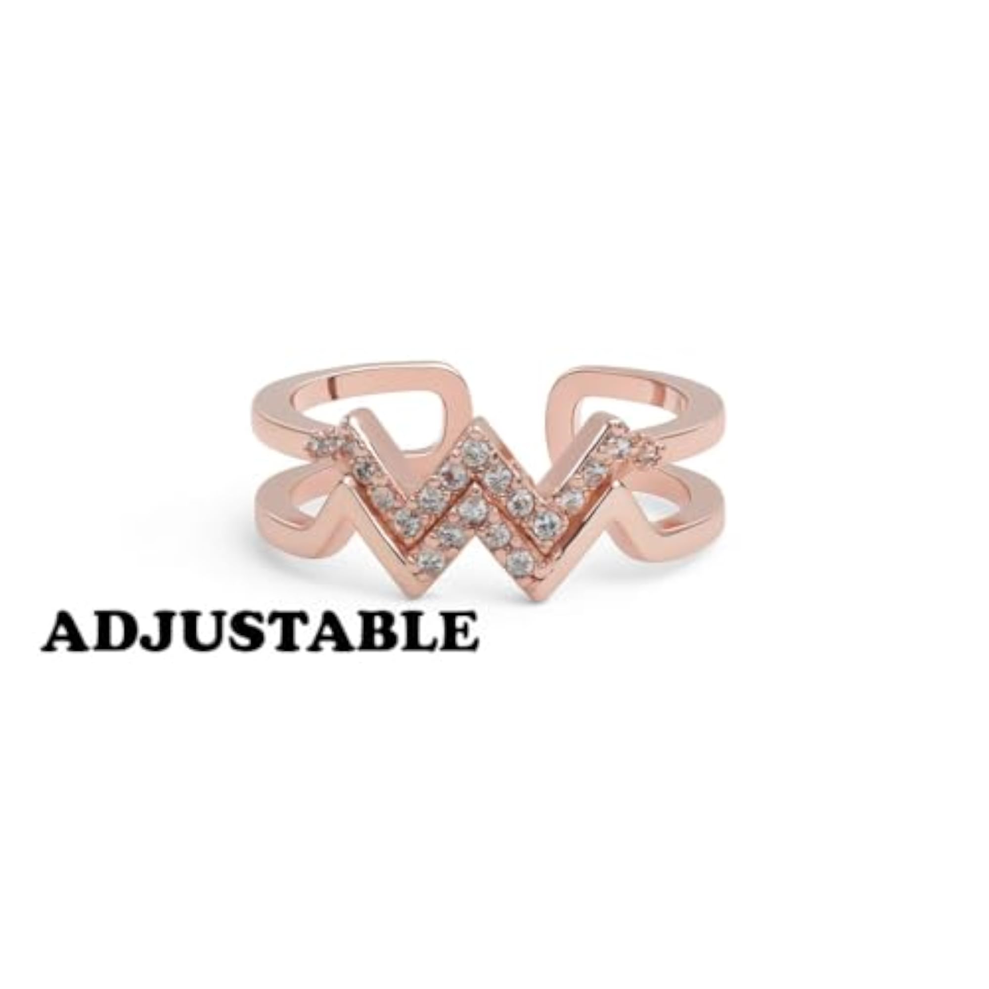 Women's Antique Trendy Silver Finish Adjustable Ring