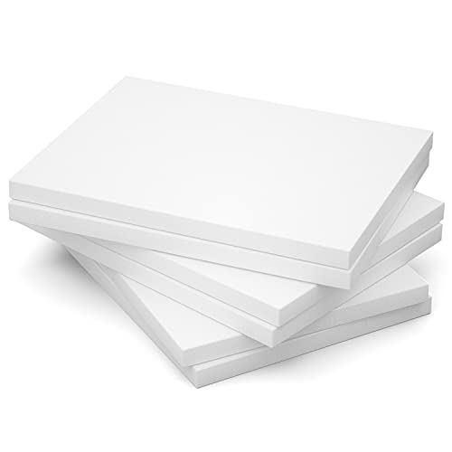 Image of GOTIDEAL Stretched Canvas, 12x16 Inch Set of 6, Primed White - 100% Cotton Artist Canvas Boards for Painting, Acrylic Pouring, Oil Paint Dry & Wet Art Media