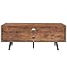 Iwell TV Stand for 55 Inch TV, TV Console with 2 Cabinets and Shelves, TV Stands for Living Room/Bedroom, Rustic Brown