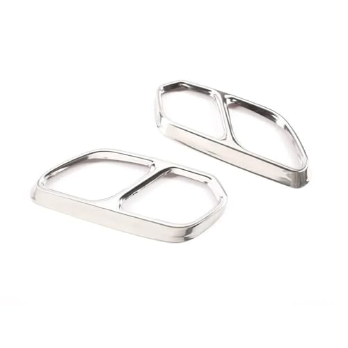Cache-pot d'échappement arrière pour Touareg CR7 2018-2021 en finition silver chromé