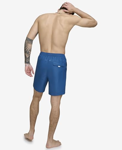 DKNY Bermuda de natação masculina elástica de secagem rápida com proteção FPS 40+, Poseidon, GG