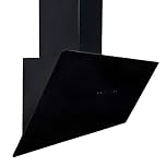 SIA TAG90BL 90cm Black Angled Touch Control Cooker Hood Kitchen Extractor Fan