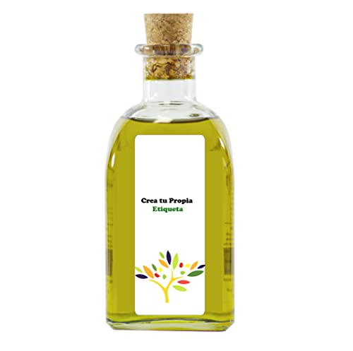 Botellas vacías de 250 ml Botella de Vino Botella de Licor Botella de Aceite Botella de vinagre de Cristal, 0,25 litros, Botella Corcho (12 Etiquetas Personalizadas) Cover