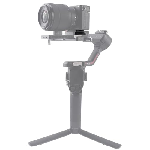 Image of Camera Quick Release Plate, Aluminum Alloy Quick Release Plate Tripod Ball Head Base Camera Stabilizer Accessories Replacement Fit Compatiable for DJI Ronin Rsc2 Rs2 Rs3 Stabilizer