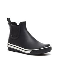 Rocket Dog Women's Rainbow Rain Boot, Black, 8.5 M US