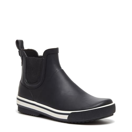 Rocket Dog Women's Rainbow Rubber Rain Boot, Black, 9