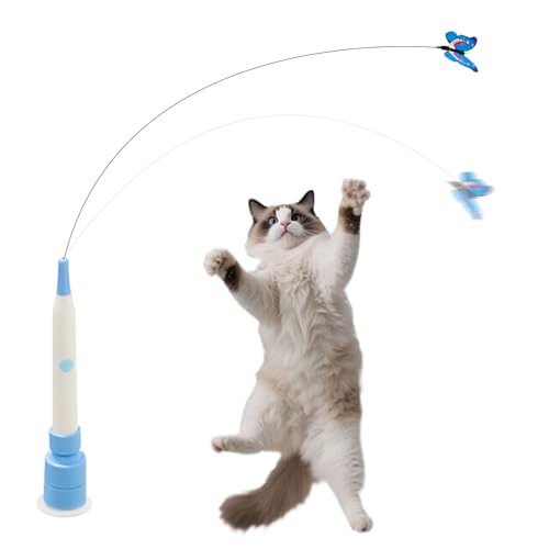 Jouet d'exercice électrique pour chaton avec ventouse et système interactif - 2