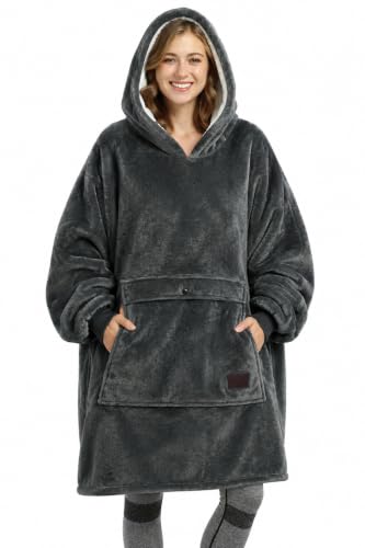 Catalonia Oversized Sherpa Hoodie Blanket Wearable Sweatshirt for Adults