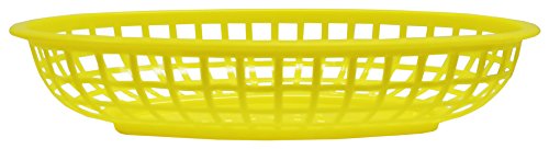 Set of 24 Yellow Oval Fast Food/Deli Baskets, 9.25 by 5.67-Inch, Yellow (24) - Thumbnail 4