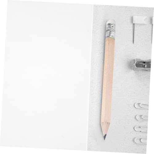 Lápices OUNONA 60pcs cortos con borrador blanco HB miniatura 7