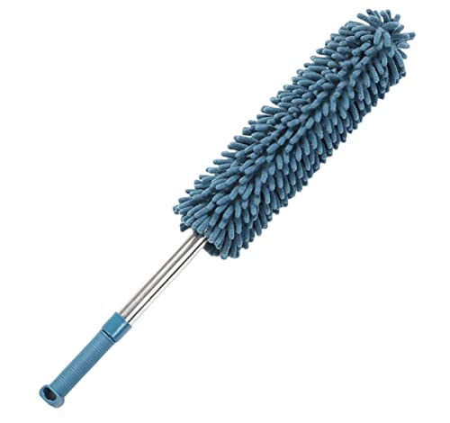 はたき ほこり取り洗える ハンディモップ 伸縮 ほこりとり60-100cm家庭用 車用 埃払い 埃取り はたき ハンディモップ伸び縮み 軽量 取り外し可能 手洗い可能 天井 車 家 ブラインド パソコンなどに適用 清掃用具 (ブルー)