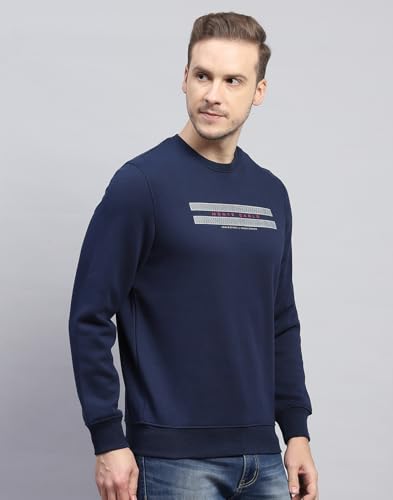 Image of Monte Carlo Mens Regular Fit Full Sleeve Round Neck Solid Winter Sweatshirt