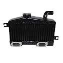 Ladeluftkühler Turbokühler Für Subaru Für Impreza Für WRX STI GC8 BK Uprated Mount Ladeluftkühler Turbo Passt Für EJ20 100mm(Schwarz)