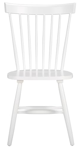 SAFAVIEH Furniture - Parker Spindle Dining Chair Set of 2 - White - Solid Wood - Classic...