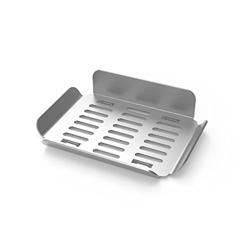 ANYHI Porte-savon pour mur de douche, porte-savon argenté en aluminium avec drain, barre autocollante pour cuisine, évier de salle de bain, comptoir pour garder les barres de savon sèches Cover