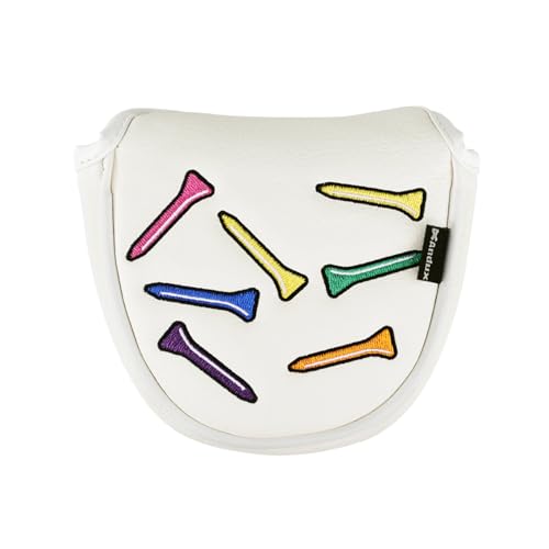 Couvre-tête de putter de golf en polyuréthane blanc au design épuré
