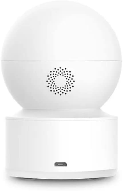 Артка view of the IMILAB C21 camera showing the speaker grille and the micro USB power port.