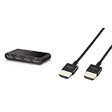 【+HDMIケーブルセット】 エレコム HDMI切替器 自動切替機能 【PS3/PS4/Nintendo Switch動作確認済み】 3入力1出力 HDMIケーブル付属(1m) DH-SW31BK/E 【0.3m】