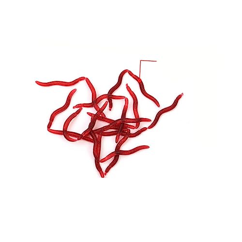 Milisten 5 Cebos Artificiales De Pesca Biónicos Pequeños Y Realistas para Exteriores Cebos Artificiales De Imitación Cebo De Pesca Suave Gusano Biónico Rojo