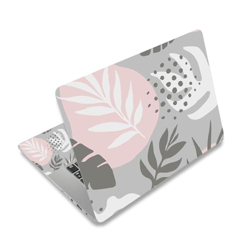 Image of Laptop Skin Sticker Decal, 12 inch 13 inch 13.3 inch 14 inch 15 inch 15.4 inch 15.6 inch Personalized Universal Vinyl Notebook Skin Sticker Cover Art Protector Decal with Free 2 Wrist Pads, Tropical Leaves