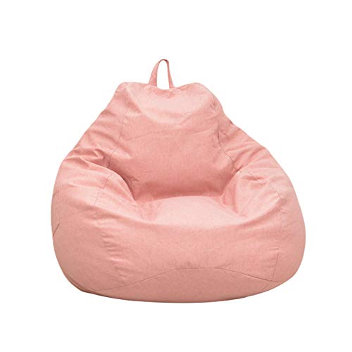 Happyear Bean Bag Sofa Chairs Cover, Christmas Classic Lazy Lounger Storage Chair Cover for Adults and Kids, Zipper Beanbag for Organizing Children Plush Toys (Pink, 90cm x 100cm / 35.43" x 39.37")
