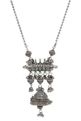 Designer Afghani Antique Oxidised Silver Indian Ethnic Boho Tribal Gypsy Long Necklace Jewelry Women