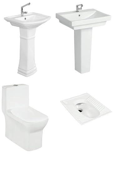 Western Toilet Floor And Indian Toilet Floor With Standing Wash Basin (Pack of 4)|Sanitary Ware (249-Sanitary Ware 4)