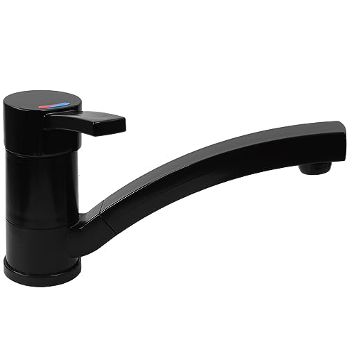 Comet Wasserhahn Einhebelmischer Capri Kompakt Wohnmobil Wohnwagen Caravan Camping Boot + Schalter schwarz matt