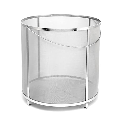 Vino Cerveza Filtro De Lúpulo Seco, Acero Inoxidable 304 Tolva Cervecera Cesta Coladora 300 Micrones Barril De Malla Con Soporte Para Cerveza Cerveza Vino, 35x35cm