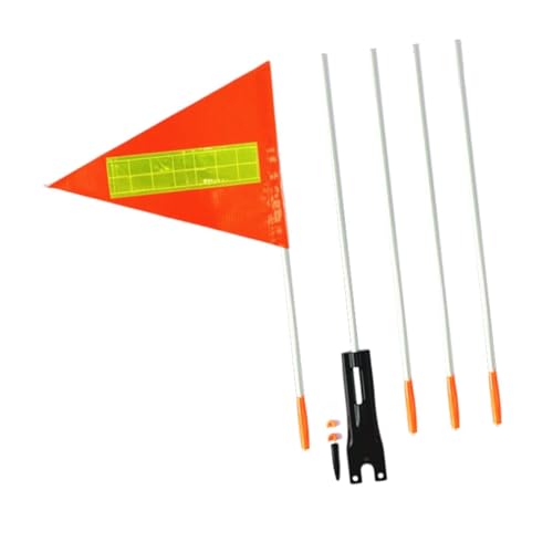 Colaxi Bike Flag with Pole for Kids Fiberglass Pole Waterproof Bicycle Flag High Visibility for Kids Cycling Electric Car Outdoor, 30cm