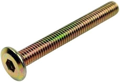 Viti a croce, viti autofilettanti, 10 pezzi M6 Bulloni for mobili Set di dadi Vite a esagono incassato Dadi cilindrici Vite a testa zincata Accessori di fissaggio hardware(M6x70mm)
