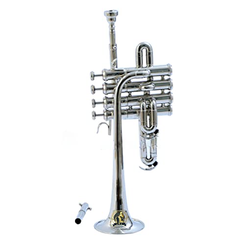 SoundSaga Sound SAGA Piccolo Trompette BB Pitch, de qualité supérieure, avec embouchure et étui de transport (NICKEL) Cover
