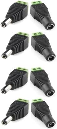 TechSupreme Screw Type Male & Female Wire Connector Set for CCTV Camera, DVR - Pack of 4-image-15