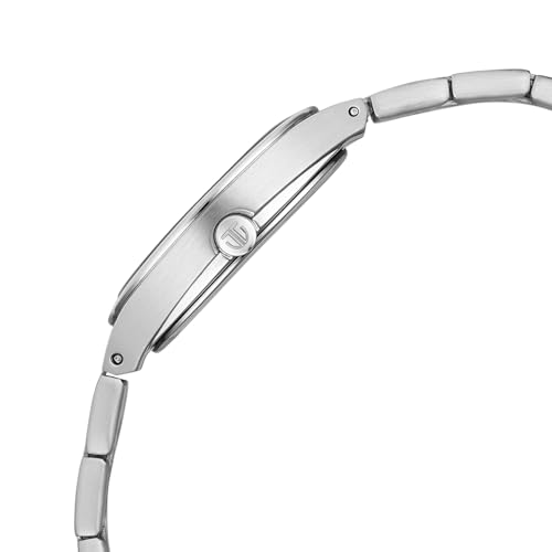 Image of Titan Work Essentials with Lt Blue Dial Silver Metal Strap Watch for Women - 95378SM01