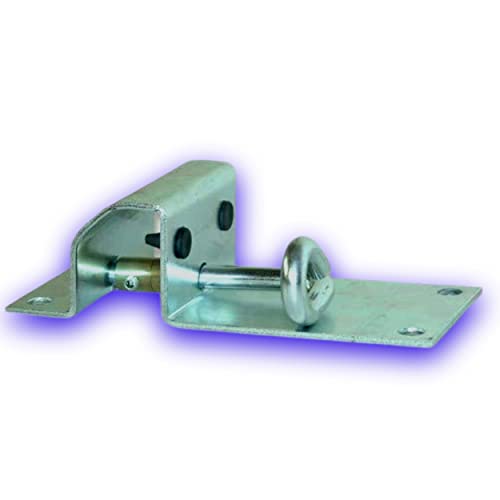 Déco fer Forgé-SABOT DE PORTAIL RÉGLABLE ACIER A VISSER au sol mur 180 mm x 80 mm-Porte Portail Portillon Battant Coulissant -Tige Réglable de 0 à 50...