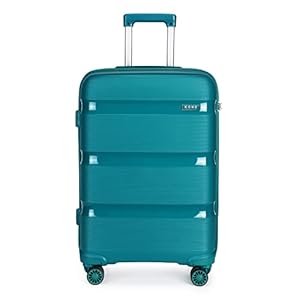 Kono 55x40x21cm Cabin Hand Luggage Hard Shell Travel Trolley 4 Spinner Wheels Lightweight Polypropylene Carry On…