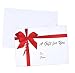 100 Mini Christmas Gift Card Envelopes #17 Holiday Gift Card Holder Enclosure Red Bow Design Size 2 11/16" X 3 11/16" for Place Cards, Gift Cards, Notes, Money and Flower Arrangement Cards Party Favor