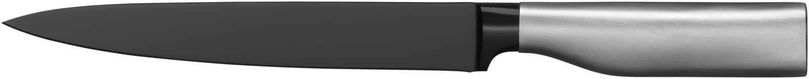 WMF Ultimate Black nóż do mięsa 34 cm, Made in Germany, nóż kuchenny trwały, ostry, ostrze 20 cm, wieczna ostrość, bezpieczna ochrona palców, ergonomiczny uchwyt