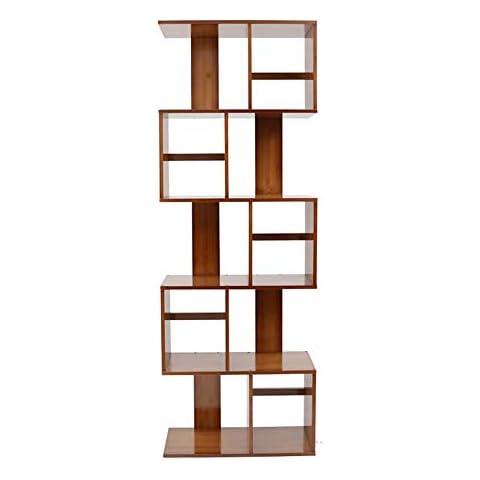 ZhaoXH-Floating Shelves S-shaped Bookshelf Student Bookshelf Bamboo Floor Stand Free Combination Creative Small Bookshelf Cover