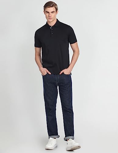 Image of Arrow Men's Cotton Solid Regular Fit Polo Shirts