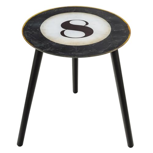 Baroni Home Mesa de Centro Moderna de Vidrio con Estructura de Metal, Mesa Auxiliar para Salón, Dormitorio, Oficina, Multiusos, Mesa Decorativa de Design Colorida, 1 Estante, Billar, 42x42x40 cm