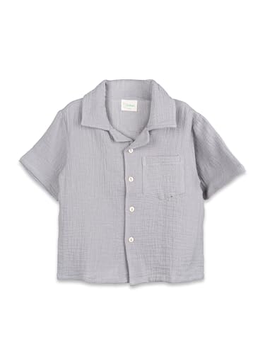 Image of Kidbea Organic Cotton Shirt & Pant Co-ord Set for Kids | Elegant & Comfortable Summer Wear | Stylish Half Sleeve Shirt with Bow & Comfy Shorts